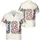 USA 250th Anniversary Est 1776 Patriotic Collegiate Floral Navy Red Art Short-sleeve Hawaiian Shirt - 4