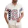 USA 250th Anniversary Est 1776 Patriotic Collegiate Floral Navy Red Art Short-sleeve Hawaiian Shirt - 2