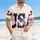 America 250th Anniversary USA Block Script Letters Hibiscus Palm Stars Short-sleeve Hawaiian Shirt - 4