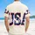 America 250th Anniversary USA Block Script Letters Hibiscus Palm Stars Short-sleeve Hawaiian Shirt - 5