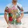 USA 250th Anniversary Liberty Bell Flag Eagle Tropical Hibiscus '1776-2026' Scrollwork Short-sleeve Hawaiian Shirt - 4