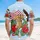 USA 250th Anniversary Liberty Bell Flag Eagle Tropical Hibiscus '1776-2026' Scrollwork Short-sleeve Hawaiian Shirt - 5