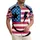 America 250th Birthday Patriotic Hawaiian Flag Smiley Grunge Emblem Design Short-sleeve Hawaiian Shirt - 1