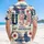 USA 250th Anniversary Patriotic Tropical Hibiscus Palm Star Navy Red White Short-sleeve Hawaiian Shirt - 5