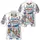 America 250th Birthday Hawaiian Patriotic Symbols: Lincoln, Liberty Bell, Flag, Eagle Art Short-sleeve Hawaiian Shirt - 3