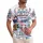 America 250th Birthday Hawaiian Patriotic Symbols: Lincoln, Liberty Bell, Flag, Eagle Art Short-sleeve Hawaiian Shirt - 1