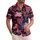 USA 250th Birthday Waving Flag Liberty Tropical Pattern Red Blue White Black Stars Confetti Short-sleeve Hawaiian Shirt - 1