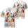 America 250th Anniversary Floral Poppies Cornflowers Rose AMERICA Polka Dot Stripes Short-sleeve Hawaiian Shirt - 3