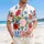 America 250th Anniversary Floral Poppies Cornflowers Rose AMERICA Polka Dot Stripes Short-sleeve Hawaiian Shirt - 4