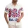 America 250th Est. 1776 Floral USA Crimson Daisy Blue Tropical Cream Design Short-sleeve Hawaiian Shirt - 1
