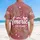 America 250th Anniversary Crimson Red Design: Hawaiian Script, Bow, Gold Scrollwork Short-sleeve Hawaiian Shirt - 5