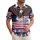 USA 250th Anniversary Eagle Flag Tropical Hibiscus Freedom Patriotic Motif Short-sleeve Hawaiian Shirt - 1