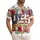 USA 250th Anniversary Patriotic Floral USA Navy Stars Red Stripes Freedom Scroll Short-sleeve Hawaiian Shirt - 1