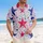 USA 250th Birthday Patriotic Hawaiian Stars Navy Red White Seamless Allover Textile Pattern Short-sleeve Hawaiian Shirt - 4
