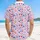USA 250th Anniversary Hawaiian Scattered Star Pattern - Navy Royal Crimson White Short-sleeve Hawaiian Shirt - 5