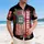 USA 250th Birthday Patriotic Hawaiian Distressed Flag 1776 Grunge Stars Design Short-sleeve Hawaiian Shirt - 4