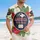 America 250th Commemorative: Patriotic Literary Emblem Tropical Hibiscus Design Short-sleeve Hawaiian Shirt - 4
