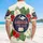 America 250th Commemorative: Patriotic Literary Emblem Tropical Hibiscus Design Short-sleeve Hawaiian Shirt - 5