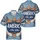 America 250th 1776-2026 Script Hawaiian Fronds Laurel Wreath Patriotic Design Short-sleeve Hawaiian Shirt - 3