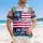 Patriotic Americana 250th Anniversary Flag 'We the People' 1776 Hibiscus Scroll Short-sleeve Hawaiian Shirt - 4