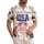 America 250th Anniversary Faith & Freedom USA Flag Bow Est. 1776 Floral Design Short-sleeve Hawaiian Shirt - 1