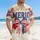 America 250th Anniversary God Bless AMERICA Patriotic Striped Star Bow Tropical 1776 2026 Short-sleeve Hawaiian Shirt - 4
