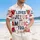 America 250th Anniversary: Loves Jesus & America Too Hawaiian Floral Star Motif Short-sleeve Hawaiian Shirt - 4