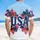 USA 250th Anniversary Patriotic Tropical Foliage 1776 2026 Stars Gold Scrolls Short-sleeve Hawaiian Shirt - 5