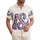 USA 250th Anniversary Patriotic Cursive Wildflower Navy Stitch Sky Bows Short-sleeve Hawaiian Shirt - 1