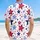 America 250th 1776 Anniversary Patriotic Hawaiian Red White Blue Confetti Star Design Short-sleeve Hawaiian Shirt - 5