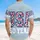 USA 250th Anniversary Tropical Floral Letters 250 Years Crimson Navy White Short-sleeve Hawaiian Shirt - 5