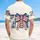 USA 250th Birthday: 1776 Patriotic Hawaiian-Inspired Stripes Plaid Stars & Bow Short-sleeve Hawaiian Shirt - 5