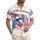 America 250th Birthday Patchwork Map States Americana Flag Hawaiian Daisies Short-sleeve Hawaiian Shirt - 1