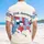 America 250th Birthday Patchwork Map States Americana Flag Hawaiian Daisies Short-sleeve Hawaiian Shirt - 5