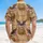USA 250th Birthday Patriotic Eagle Flag Scrollwork Parchment Design Short-sleeve Hawaiian Shirt - 5