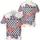 USA 250th Anniversary America Word Hawaiian Hibiscus Palm Checkerboard Est. 1776 Short-sleeve Hawaiian Shirt - 3