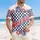 USA 250th Anniversary America Word Hawaiian Hibiscus Palm Checkerboard Est. 1776 Short-sleeve Hawaiian Shirt - 4