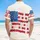 USA 250th Anniversary Floral Flag: Daisy Blue Crimson White Golden Yellow Short-sleeve Hawaiian Shirt - 5
