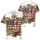 America 250th Anniversary USA Flag Stars Stripes Freedom Banner Crimson Rose Gold Baroque Short-sleeve Hawaiian Shirt - 3