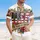 America 250th Anniversary USA Flag Stars Stripes Freedom Banner Crimson Rose Gold Baroque Short-sleeve Hawaiian Shirt - 4