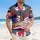 American Patriot 250th Anniversary: Bald Eagle Flag & Tropical Hibiscus, 1776-2026 Short-sleeve Hawaiian Shirt - 4