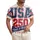 America 250th Anniversary USA 250 Years Freedom 1776-2026 Patriotic Hawaiian Distressed Navy Stars Short-sleeve Hawaiian Shirt - 2
