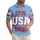 America 250th Anniversary 1776 USA 2026 Patriotic Stars Tropical Denim Blue Short-sleeve Hawaiian Shirt - 1