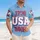 America 250th Anniversary 1776 USA 2026 Patriotic Stars Tropical Denim Blue Short-sleeve Hawaiian Shirt - 4