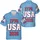 America 250th Anniversary 1776 USA 2026 Patriotic Stars Tropical Denim Blue Short-sleeve Hawaiian Shirt - 3