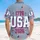 America 250th Anniversary Patriotic Hawaiian 1776 USA 2026 Flag Star Design, Blue Jean Background Short-sleeve Hawaiian Shirt - 5