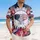 America 250th Patriotic Eagle Aviator Flag Lens Sunglasses Tropical Hibiscus Short-sleeve Hawaiian Shirt - 4