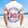 America 250th Anniversary Patriotic Emblem: Land of Free, Brave – Est. 1776 Hibiscus Palm Short-sleeve Hawaiian Shirt - 5