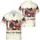 America 250th Vintage Patriotic USA Patchwork Emblem Gold Outline Multi-Fabric Bow Short-sleeve Hawaiian Shirt - 3