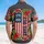 America 250th Anniversary Vintage Flag 1776 Palm Hibiscus Scrollwork Short-sleeve Hawaiian Shirt - 5